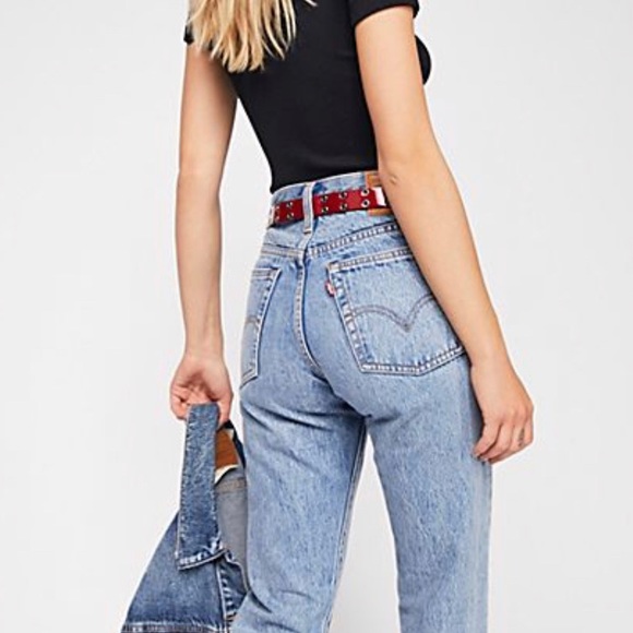 levis white oak cone denim wedgie fit